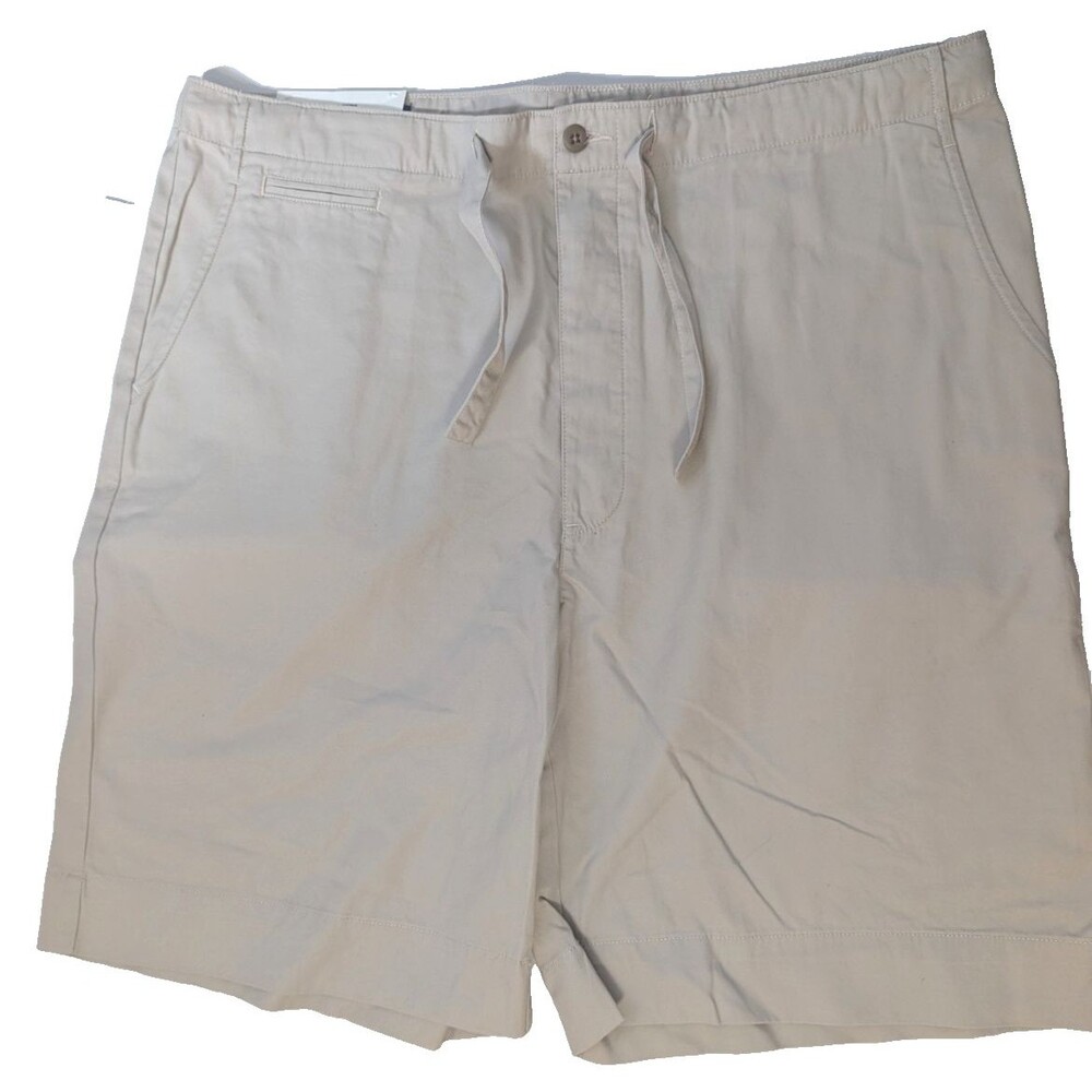 VTG Polo Ralph Lauren 6-Button Fly Drawstring Chino Shorts Men's Khaki XL Y2K